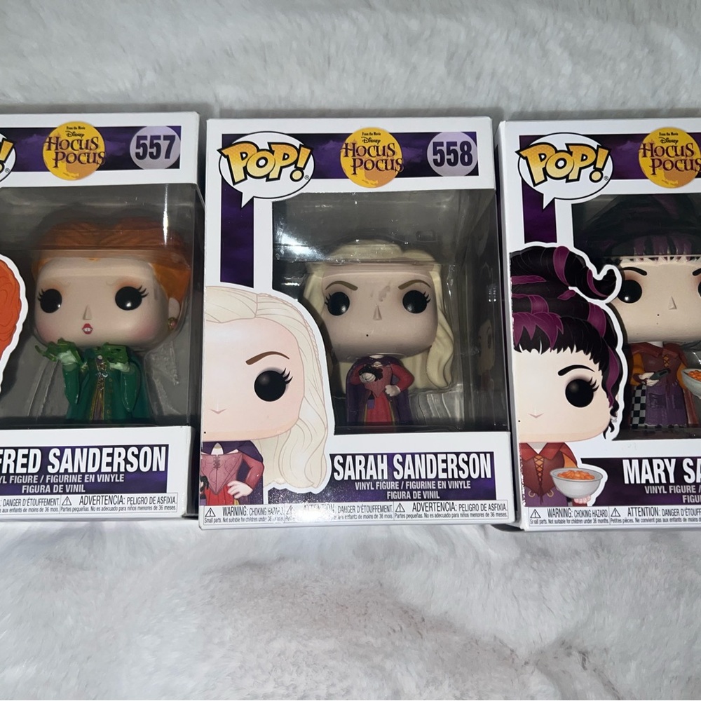 Funko Pop Set! Hocus Pocus Sanderson Sisters Figures - Green, Red, Purple